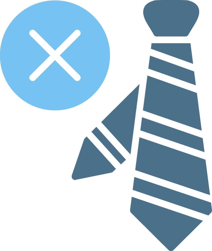 Tie Glyph Two Color Icon Design vector