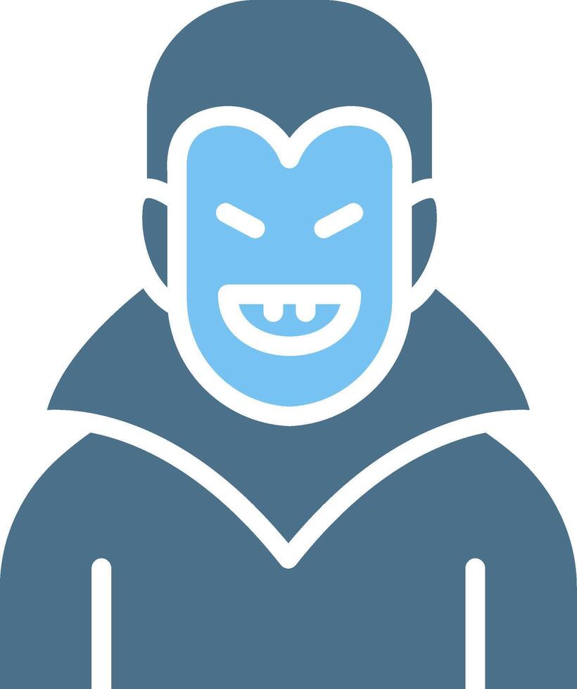 Vampire Glyph Two Color Icon Design vector