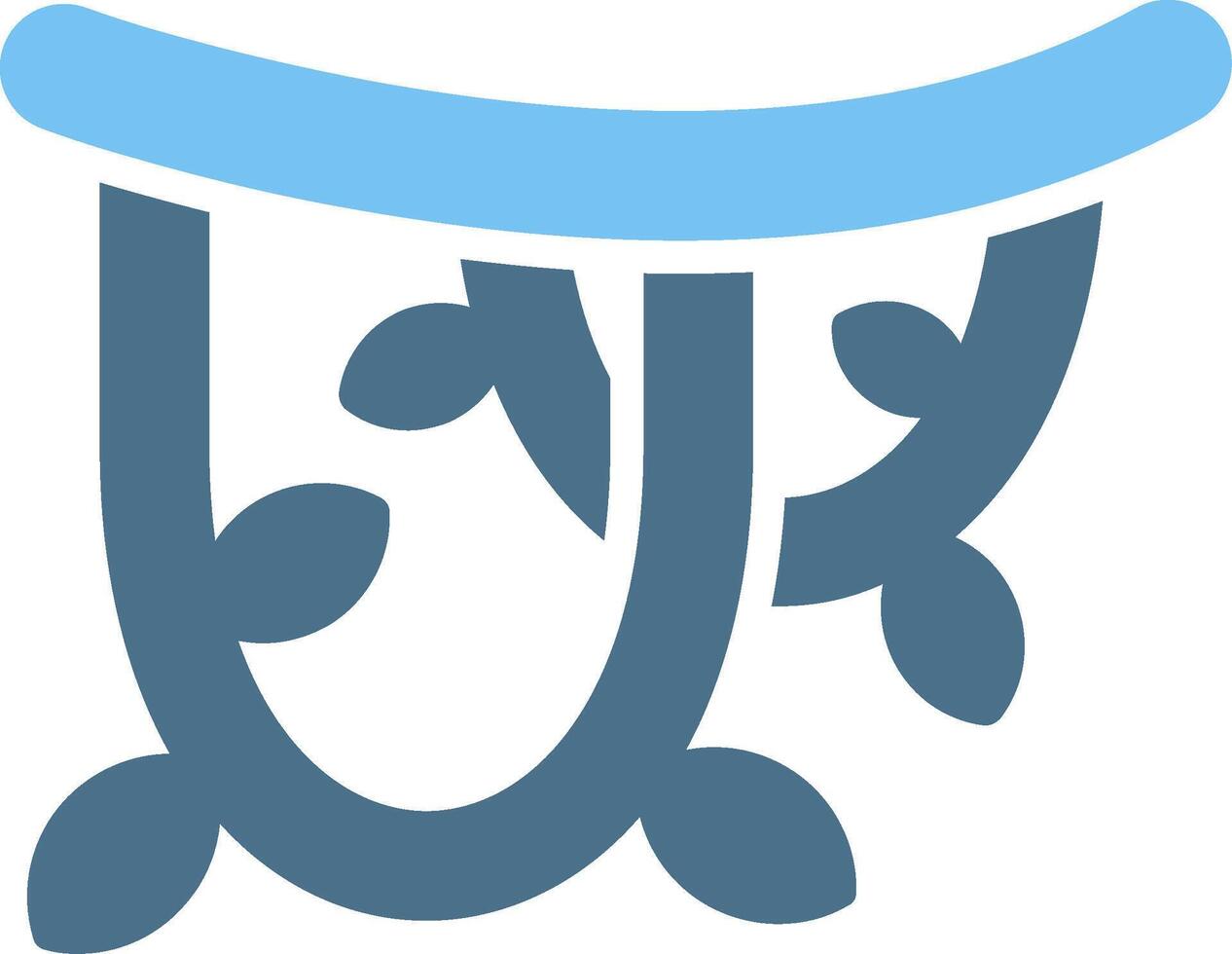 Vine Glyph Two Color Icon Design vector