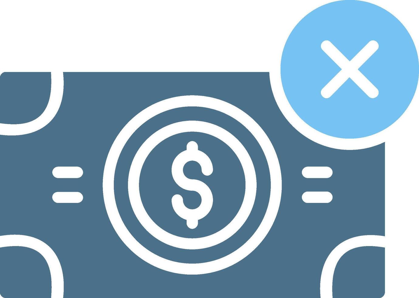 Cash Glyph Two Color Icon Design vector