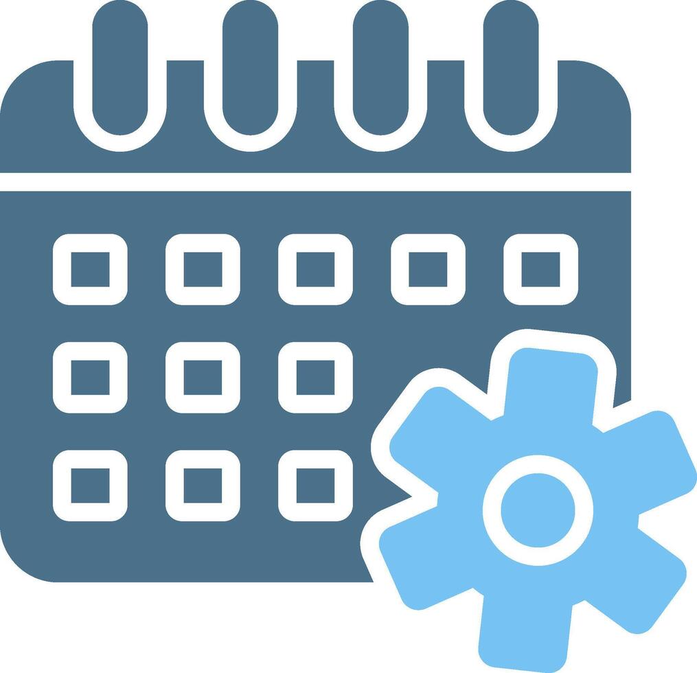 Event Management Glyph Two Color Icon Design vector