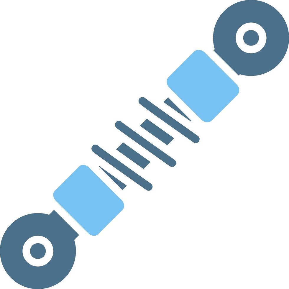 Shock Absorber Glyph Two Color Icon Design vector