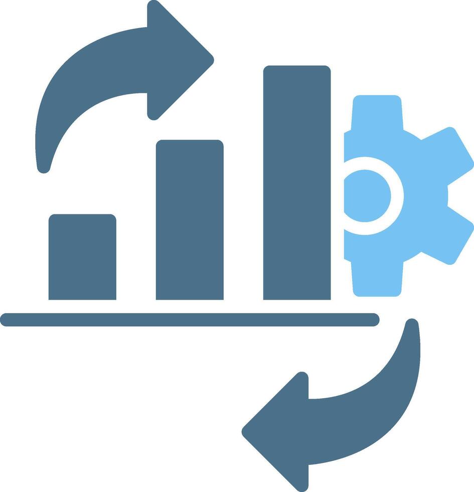 Process Glyph Two Color Icon Design vector