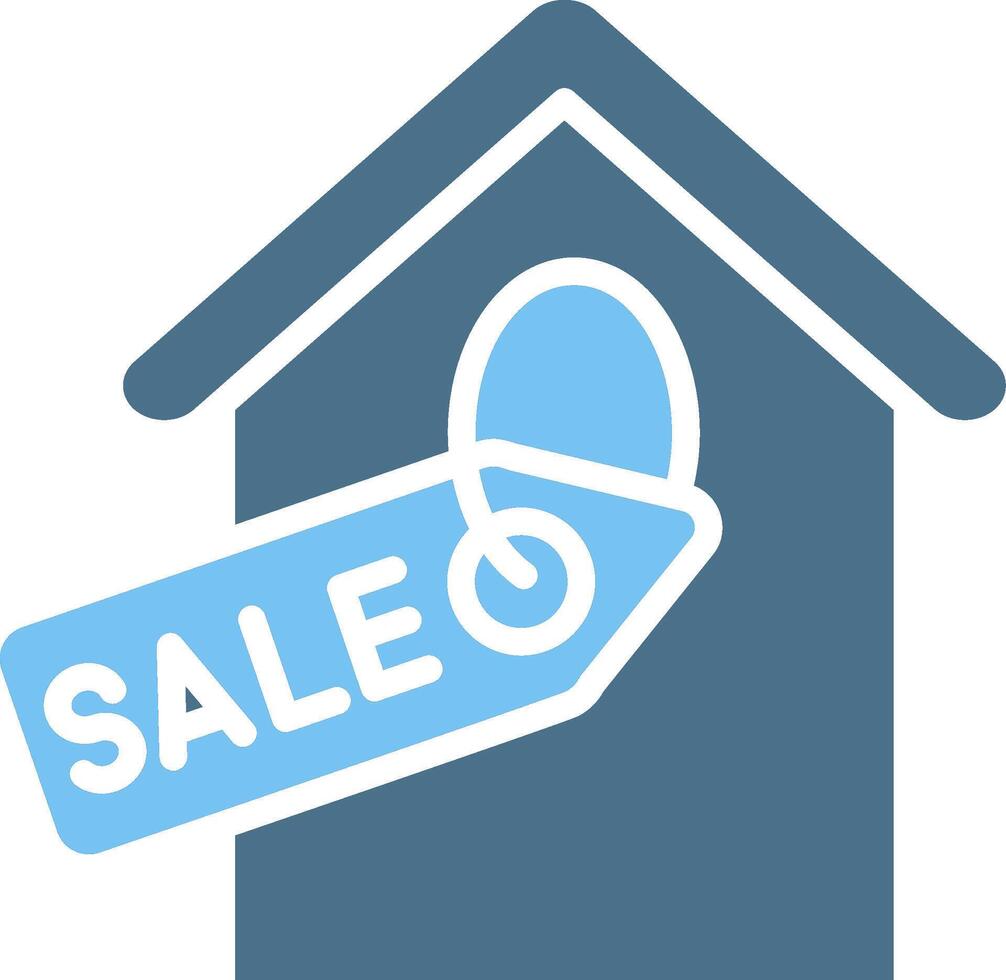 Property Sale Glyph Two Color Icon Design vector