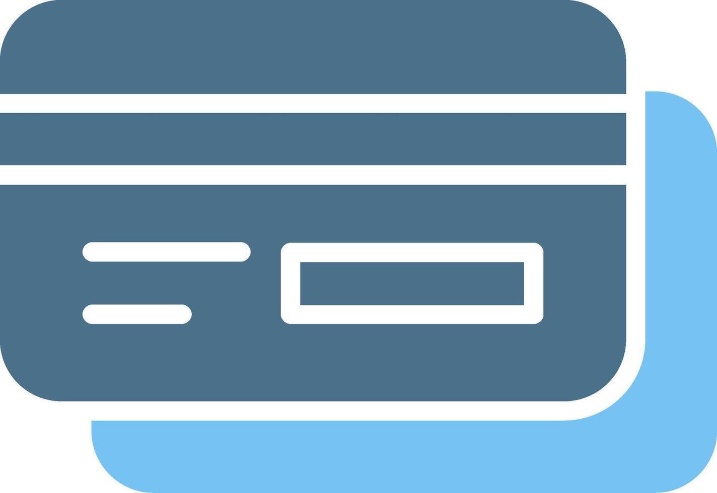 Debit Card Glyph Two Color Icon Design vector