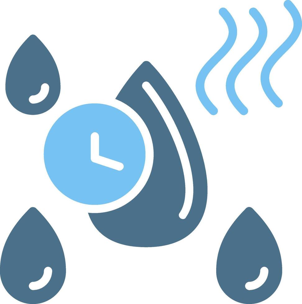 Quick Dry Glyph Two Color Icon Design vector