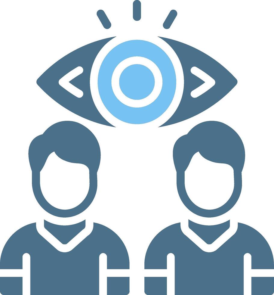 Supervision Glyph Two Color Icon Design vector