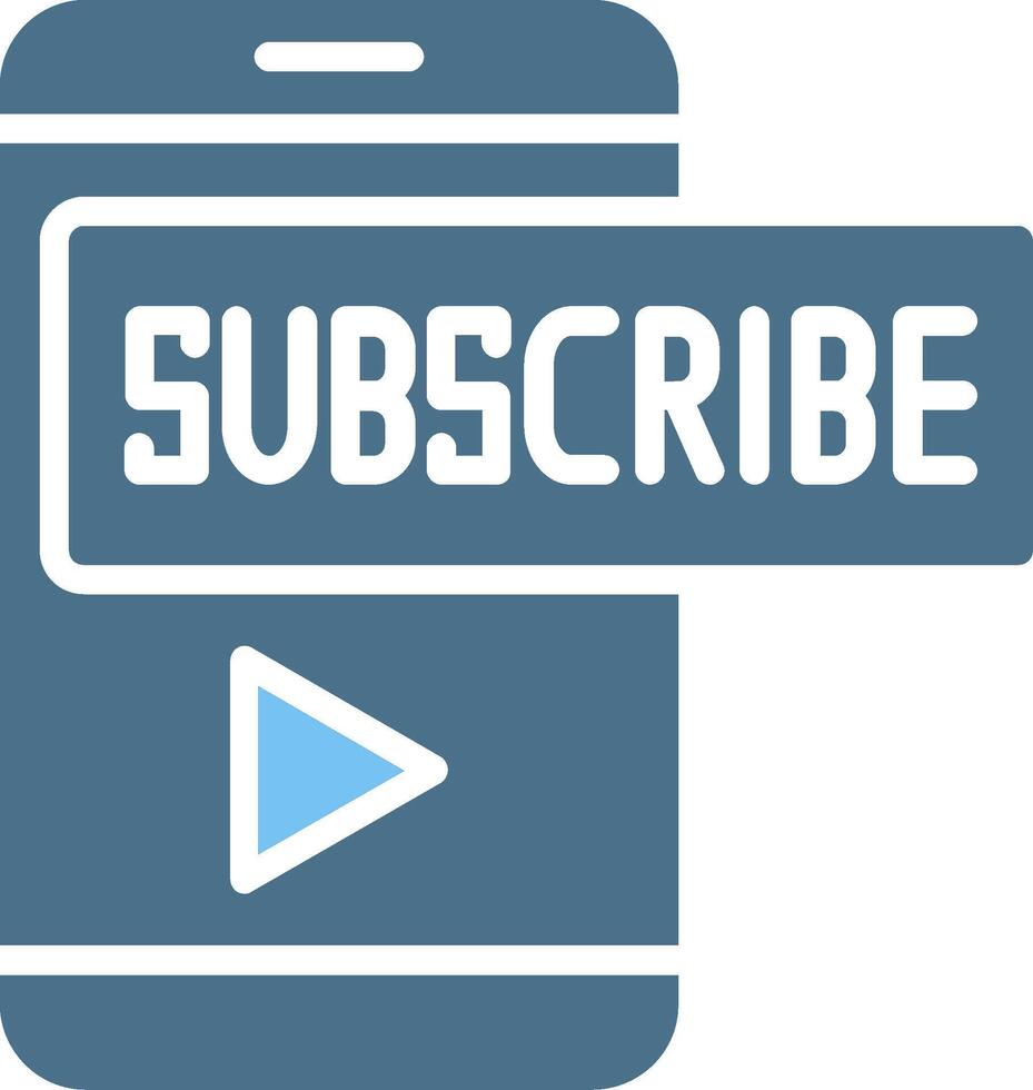 Subscribe Glyph Two Color Icon Design vector
