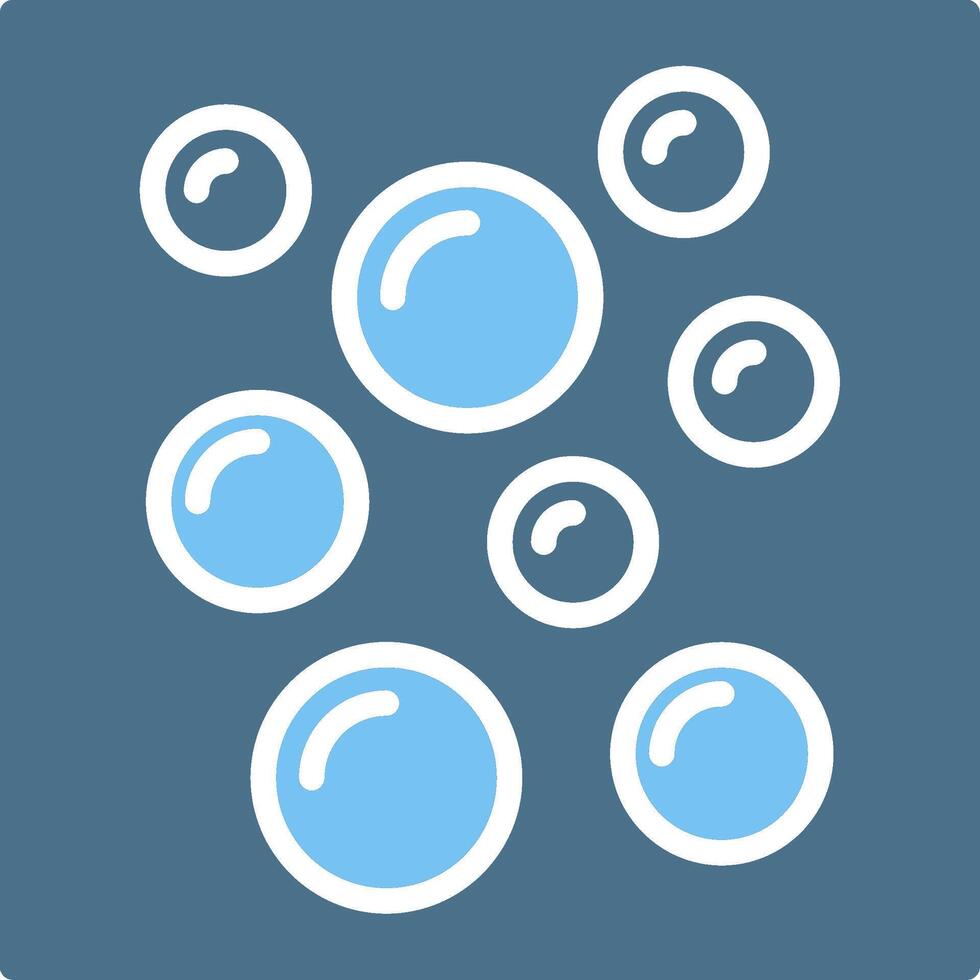 Bubbles Glyph Two Color Icon Design vector