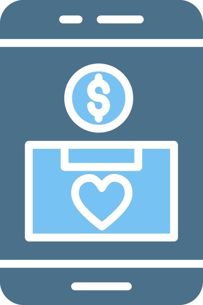 OnGlyph Two Color Donation Glyph Two Color Icon Design vector