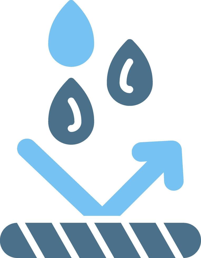 Water Resistant Glyph Two Color Icon Design vector