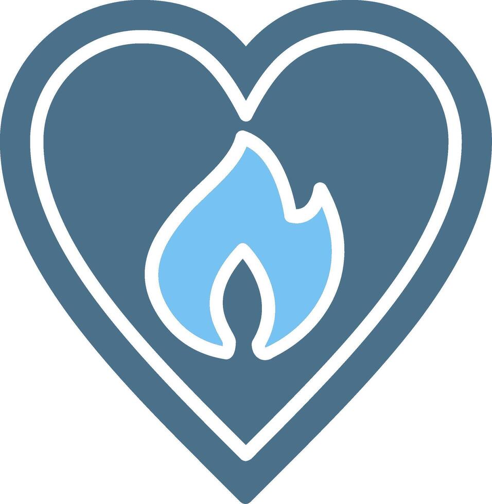 Passion Glyph Two Color Icon Design vector