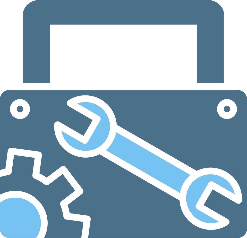 Tool Box Glyph Two Color Icon Design vector