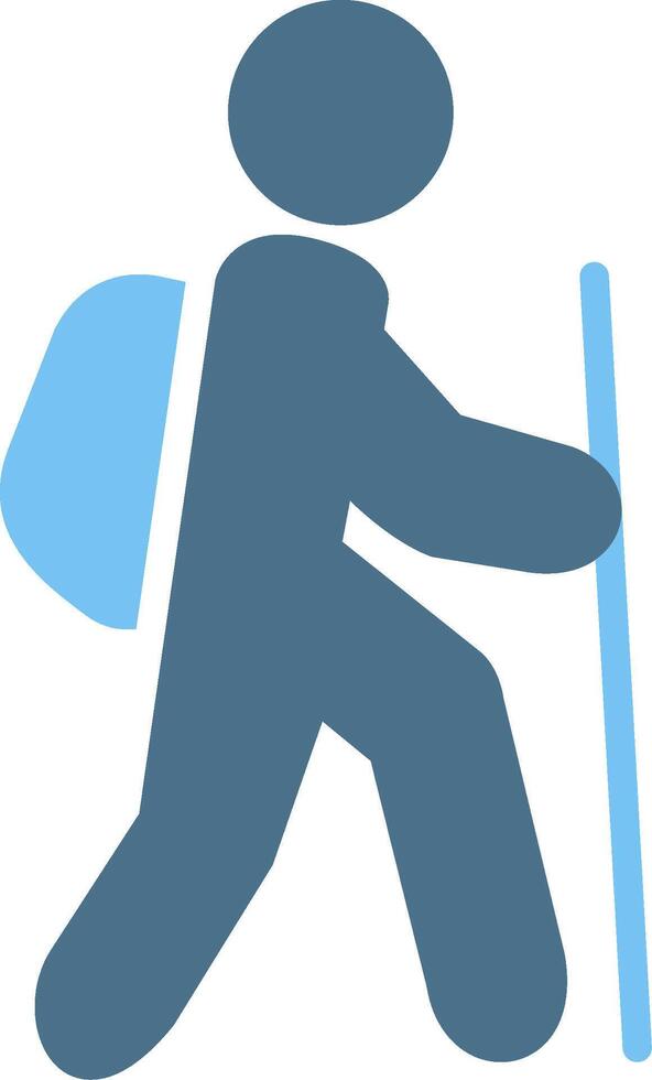 Tourist Glyph Two Color Icon Design vector