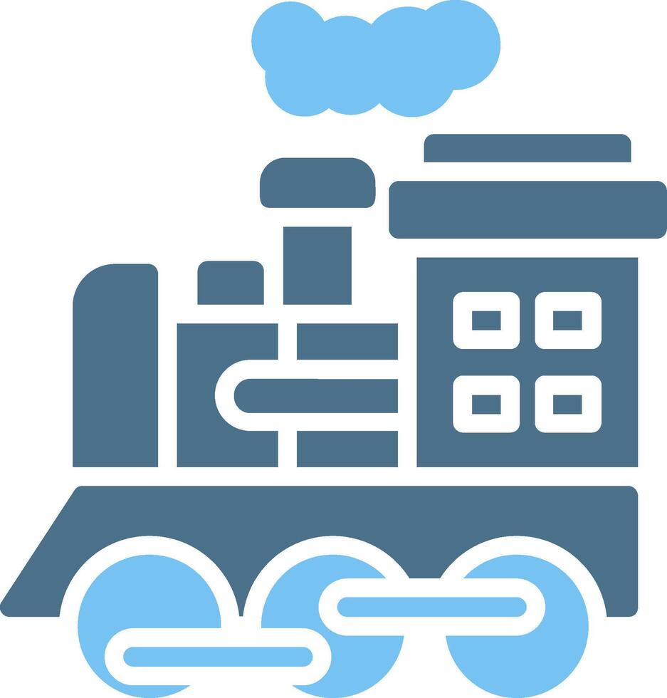 Locomotive Glyph Two Color Icon Design vector