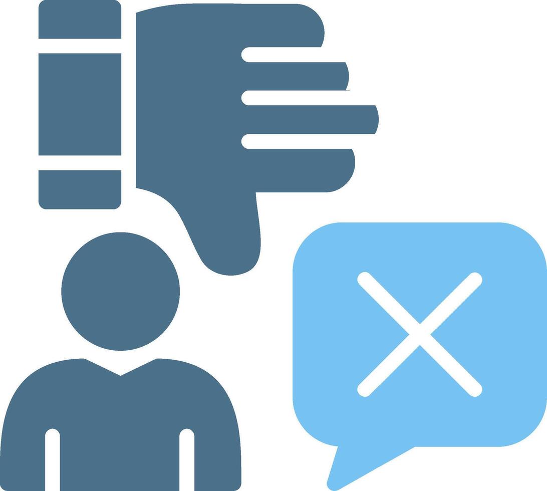 Negative vote Glyph Two Color Icon Design vector