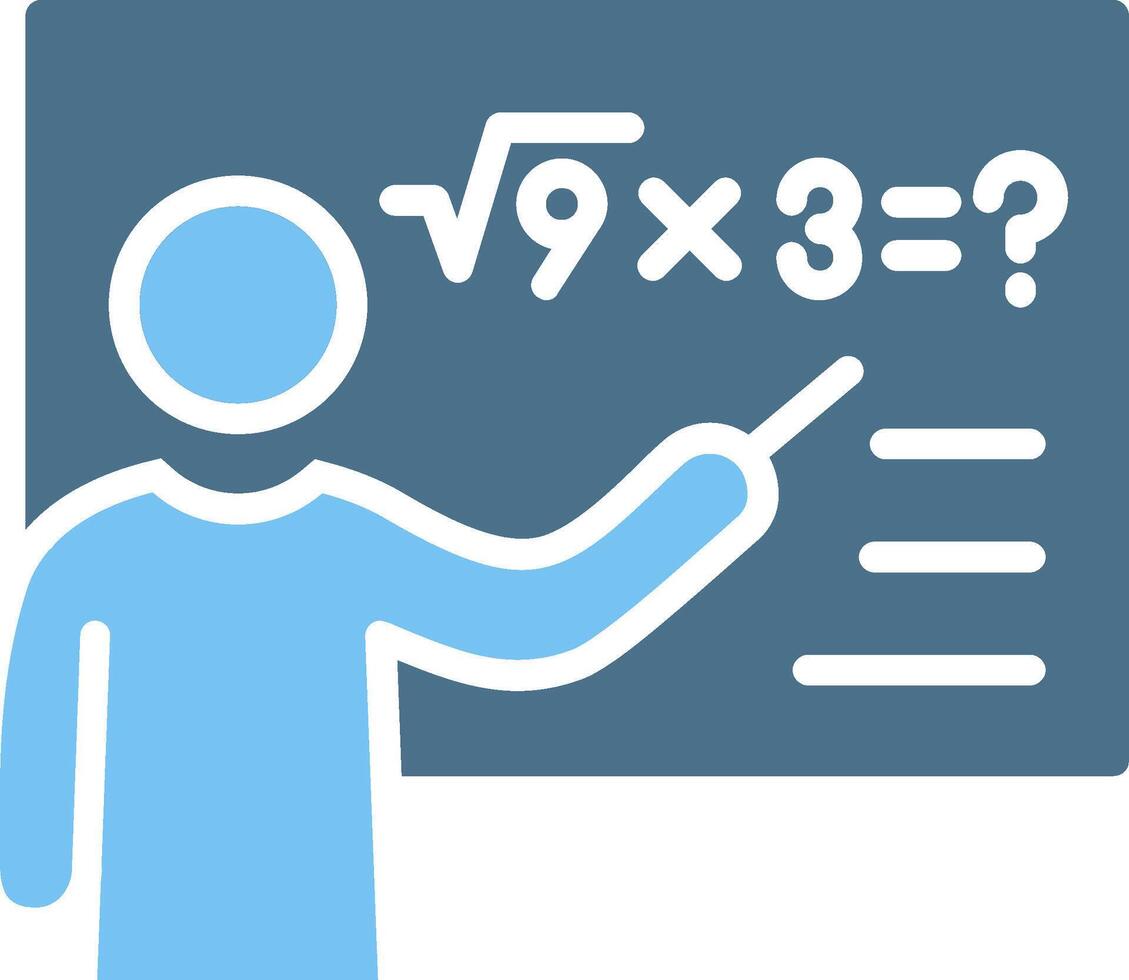 Mathematician Glyph Two Color Icon Design vector
