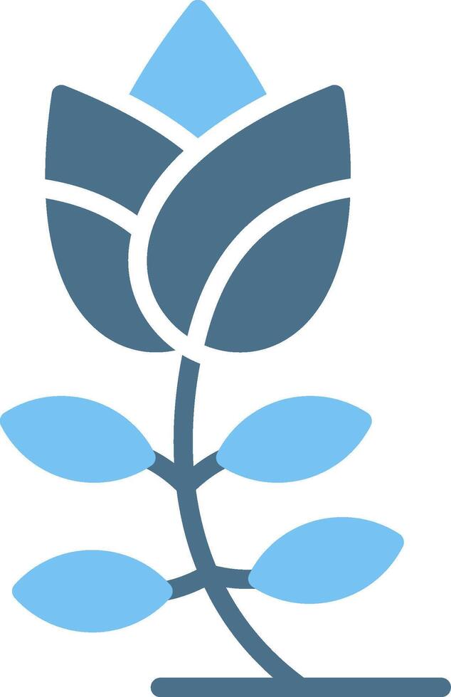 Tulip Glyph Two Color Icon Design vector