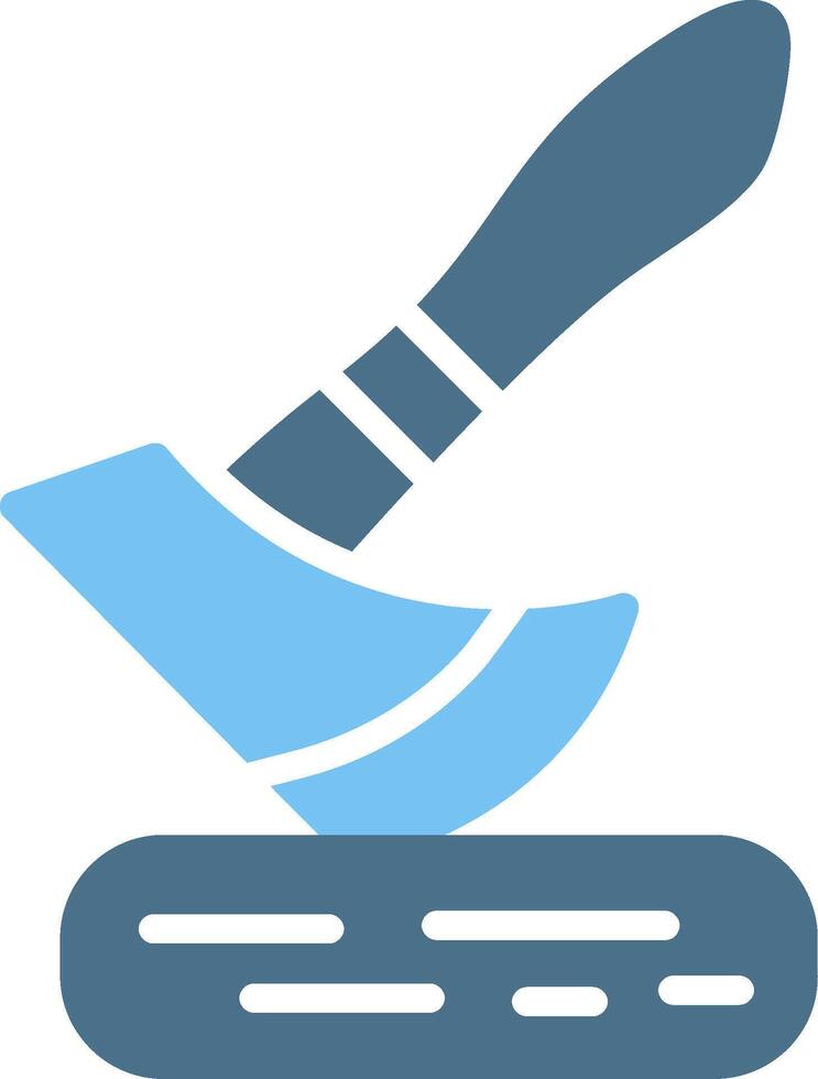 Axe Glyph Two Color Icon Design vector