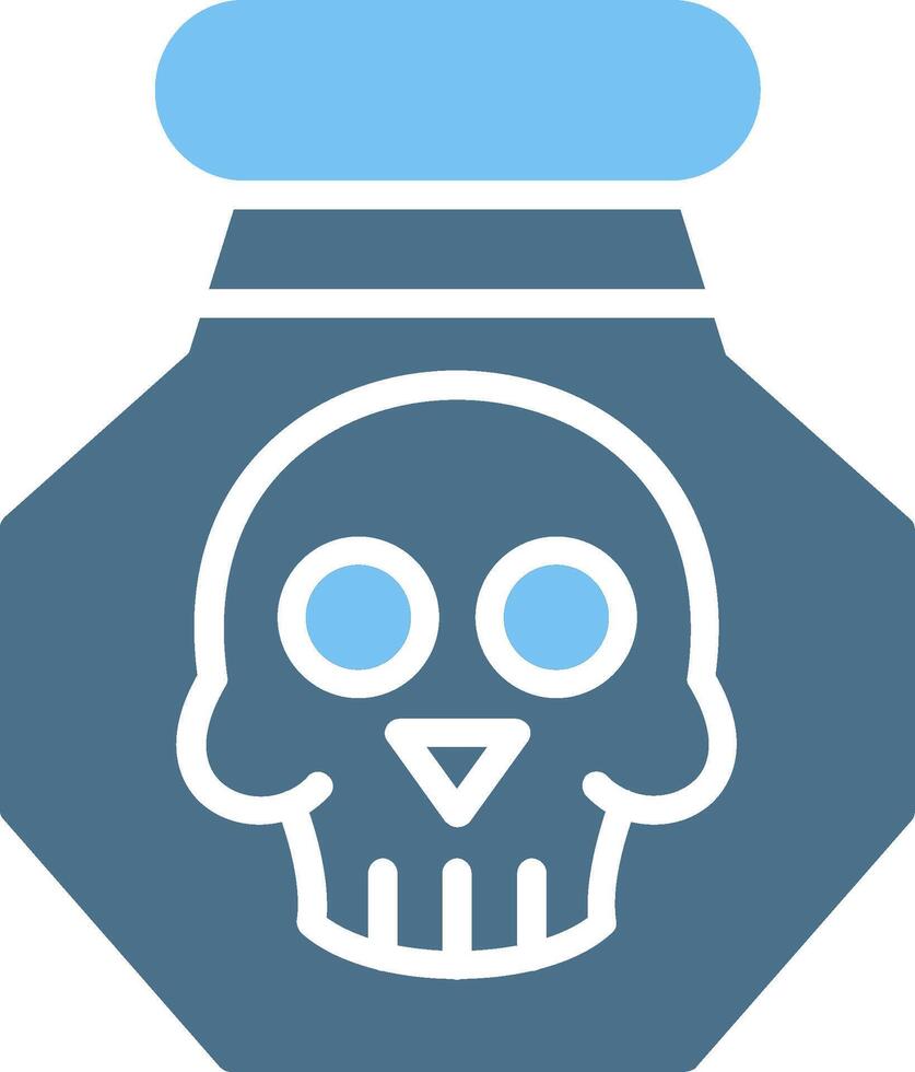 Posion Glyph Two Color Icon Design vector