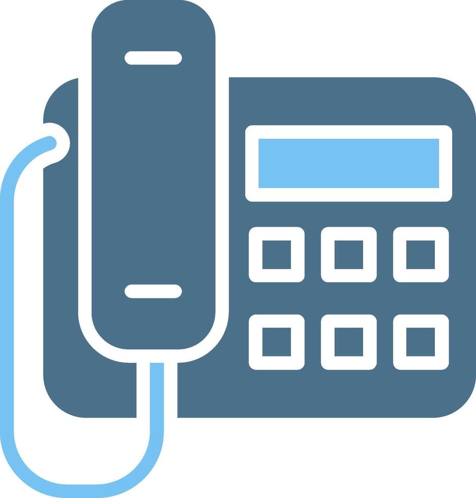 Telephone Glyph Two Color Icon Design vector