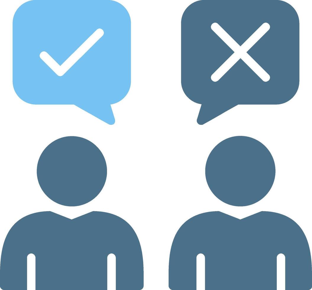 Customer Feedback Glyph Two Color Icon Design vector