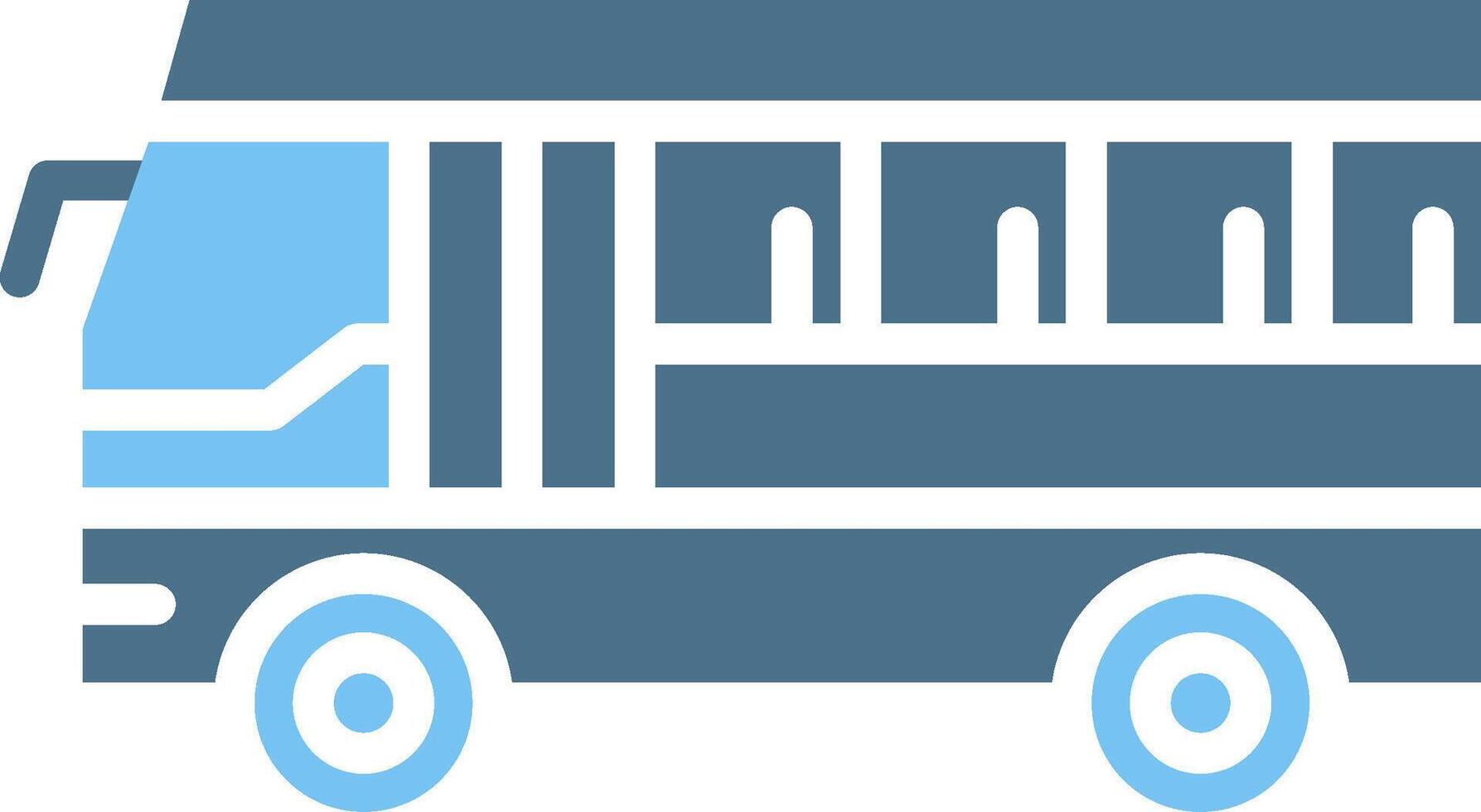 Bus Glyph Two Color Icon Design vector
