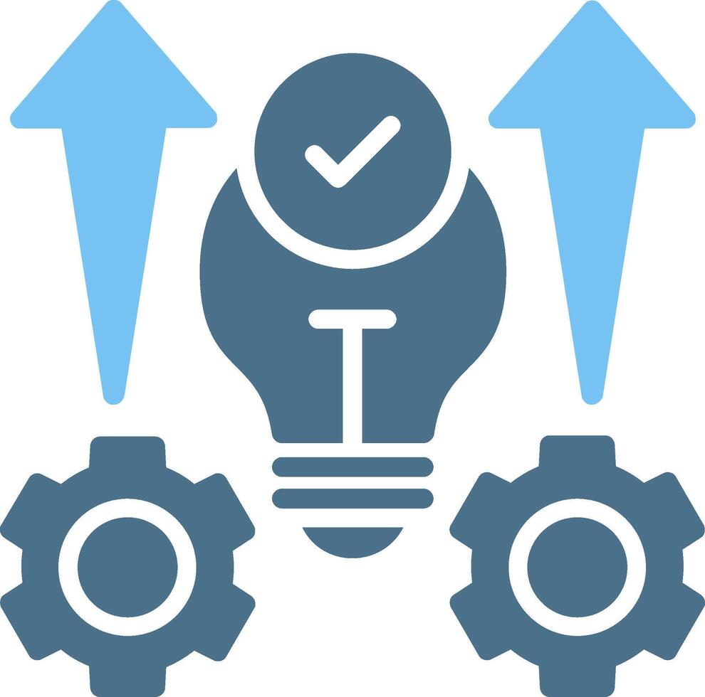 Knowledge Development Glyph Two Color Icon Design vector
