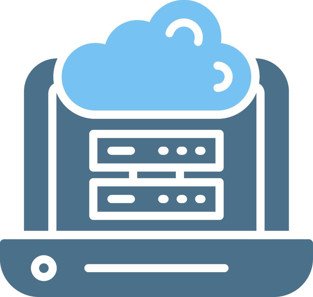 Hosting Glyph Two Color Icon Design vector