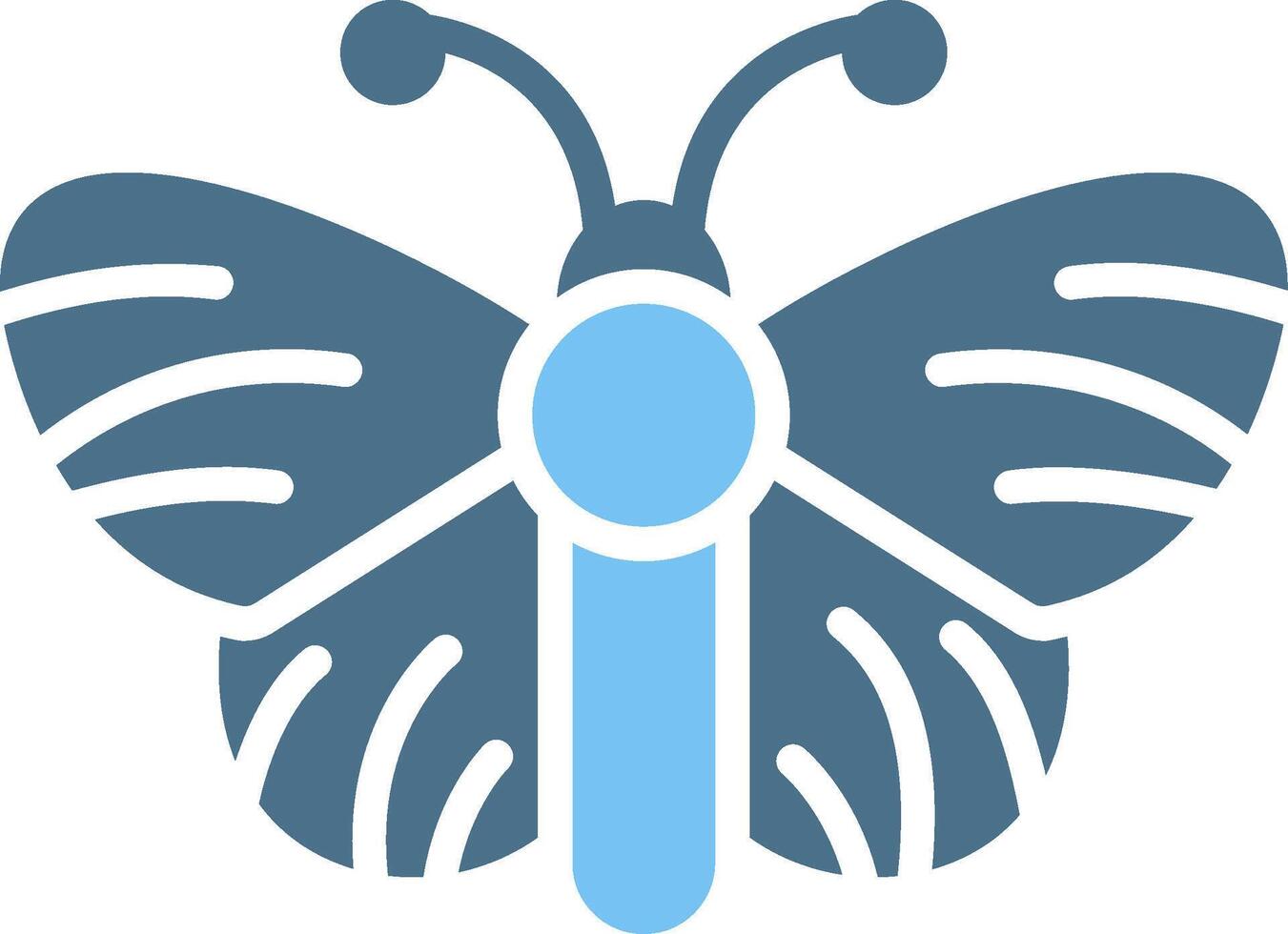 Butterfly Glyph Two Color Icon Design vector