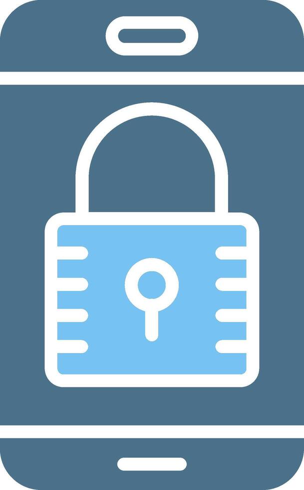 Lockout Glyph Two Color Icon Design vector