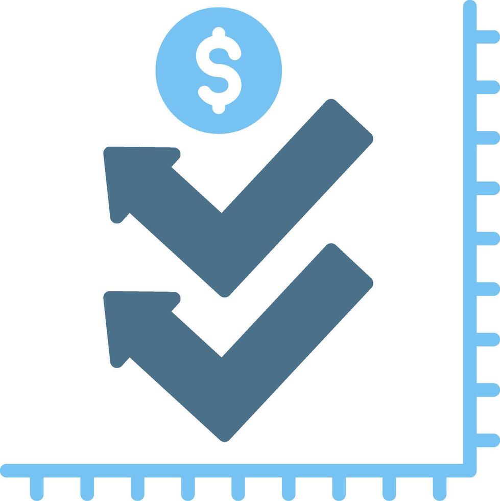 Bounce Back Glyph Two Color Icon Design vector