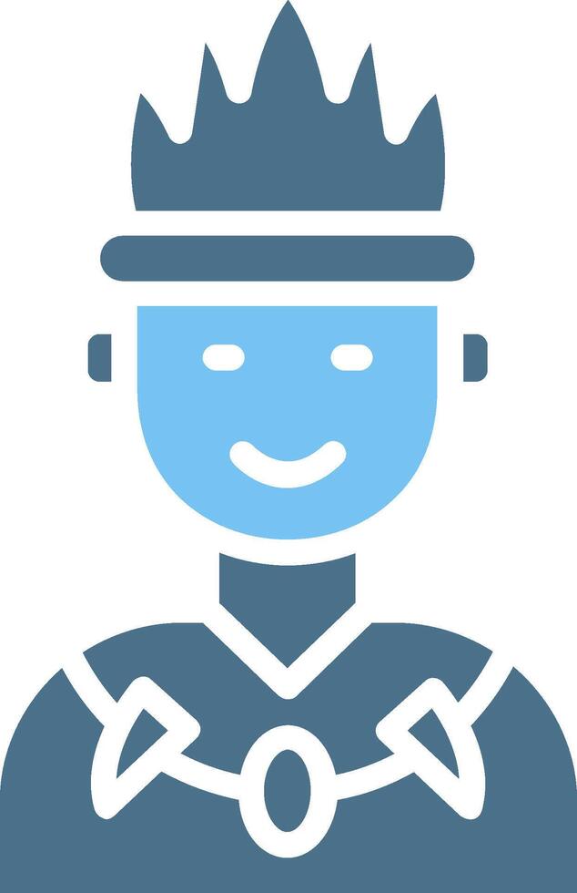 Tribe Glyph Two Color Icon Design vector