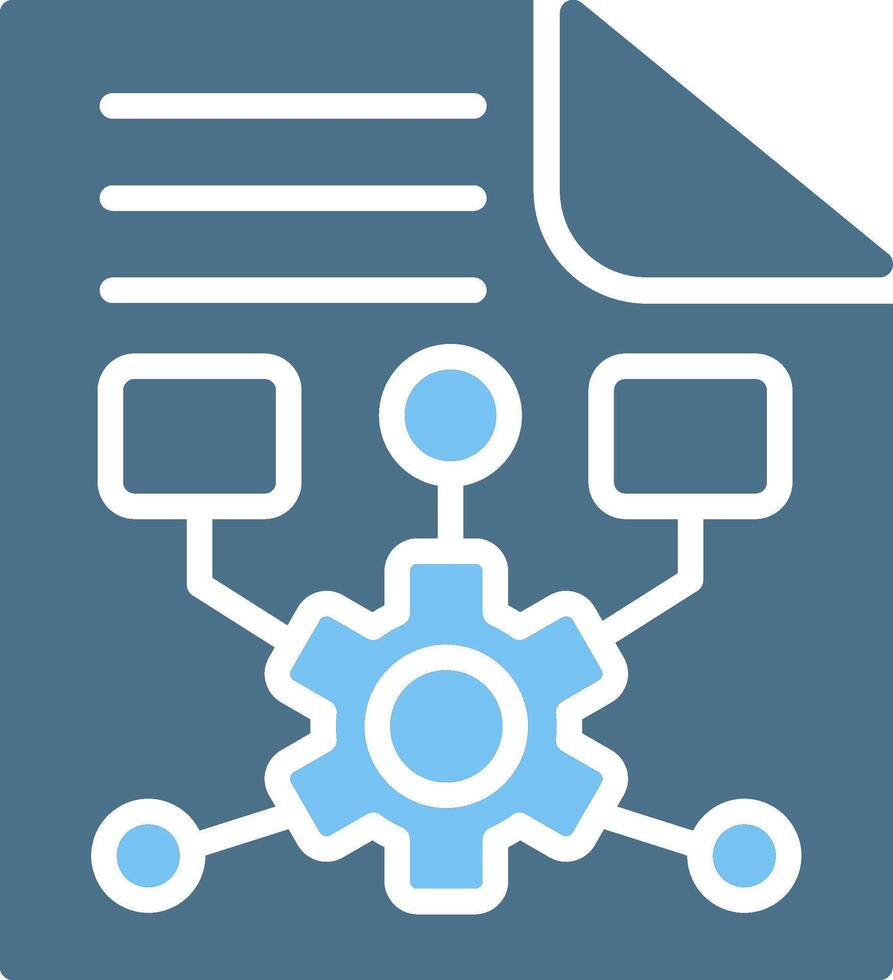 Document Glyph Two Color Icon Design vector