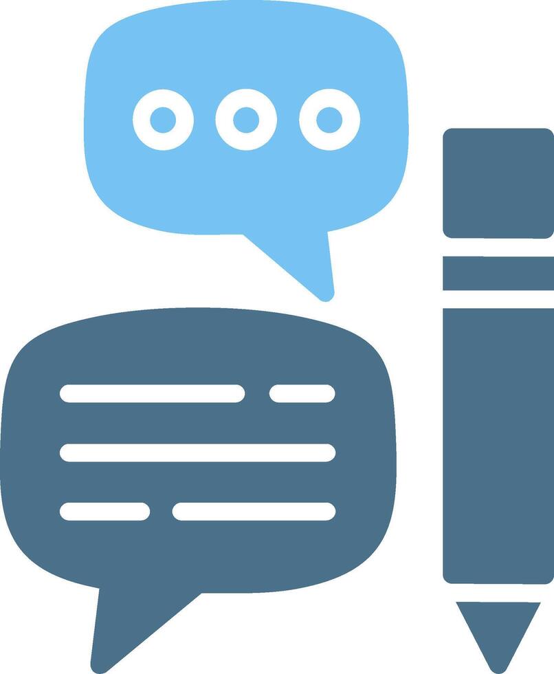 Writing Glyph Two Color Icon Design vector