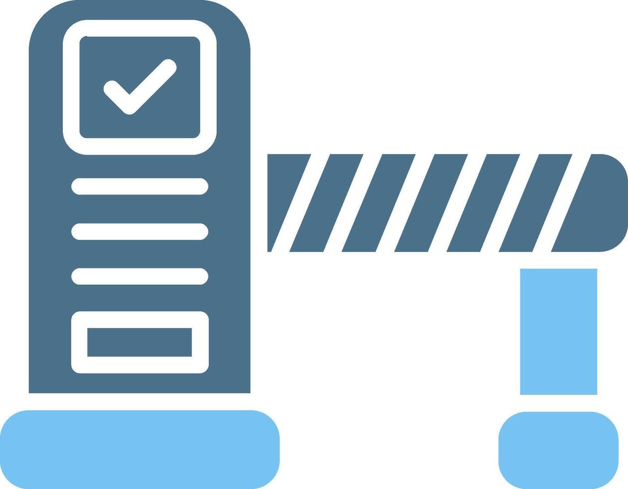 Barrier Glyph Two Color Icon Design vector