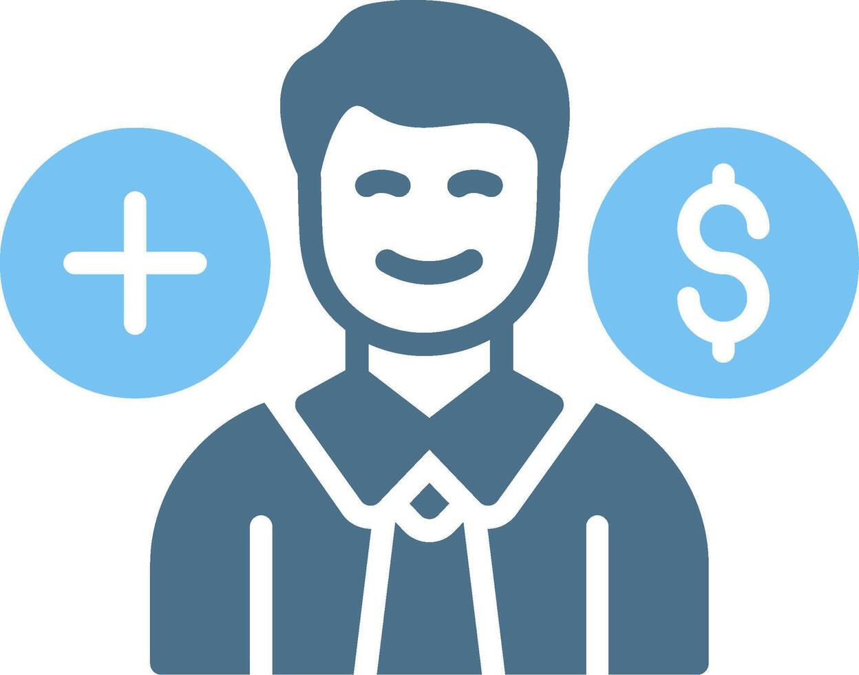 Benefits Glyph Two Color Icon Design vector