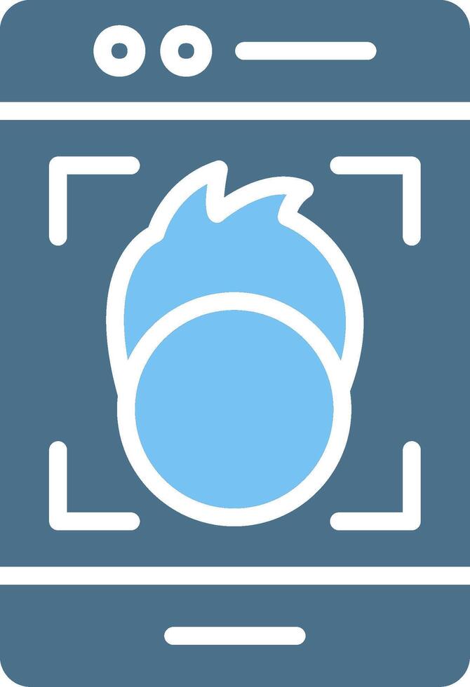 Face Lock Glyph Two Color Icon Design vector
