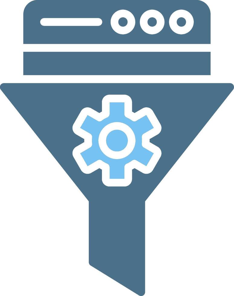 Filter Glyph Two Color Icon Design vector