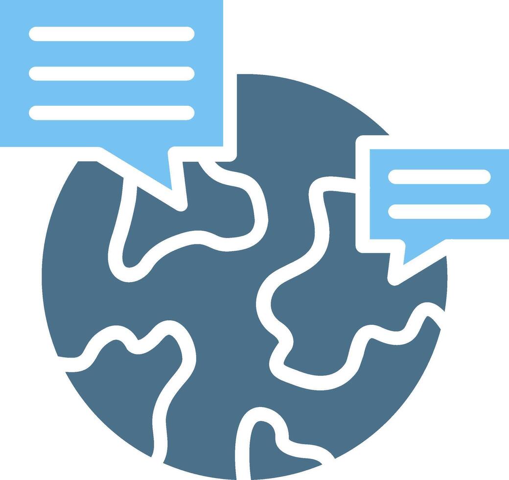 Forum Glyph Two Color Icon Design vector