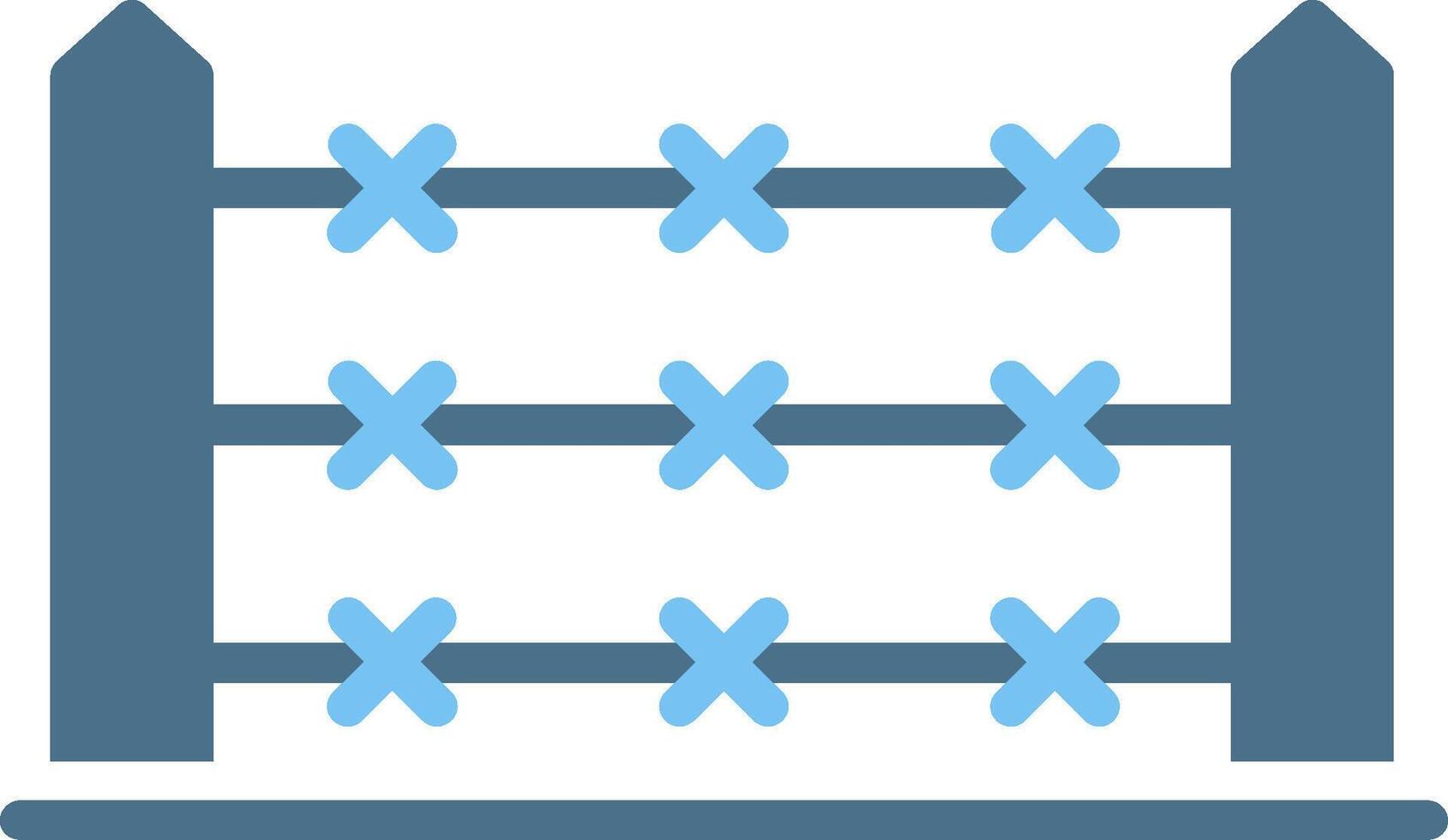 Fence Glyph Two Color Icon Design vector