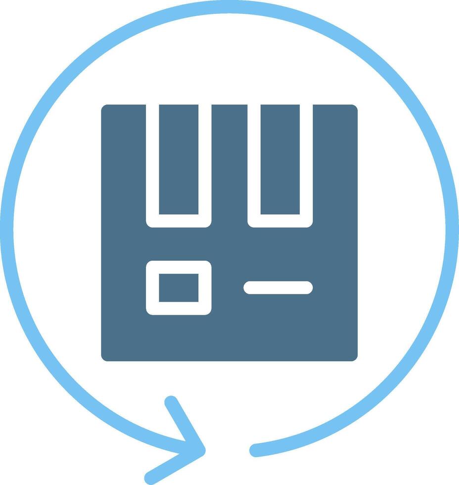 Return Box Glyph Two Color Icon Design vector