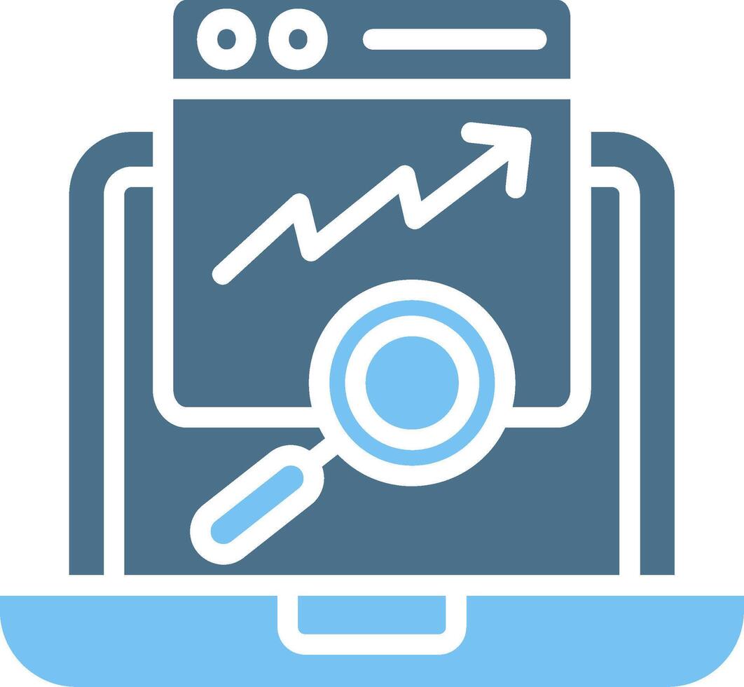 Seo Web Analysis Glyph Two Color Icon Design vector