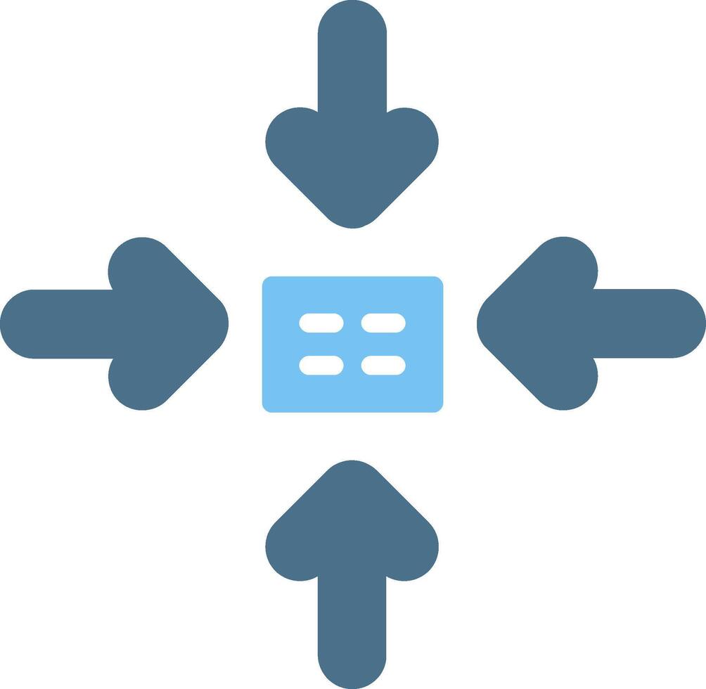 Shrink Glyph Two Color Icon Design vector