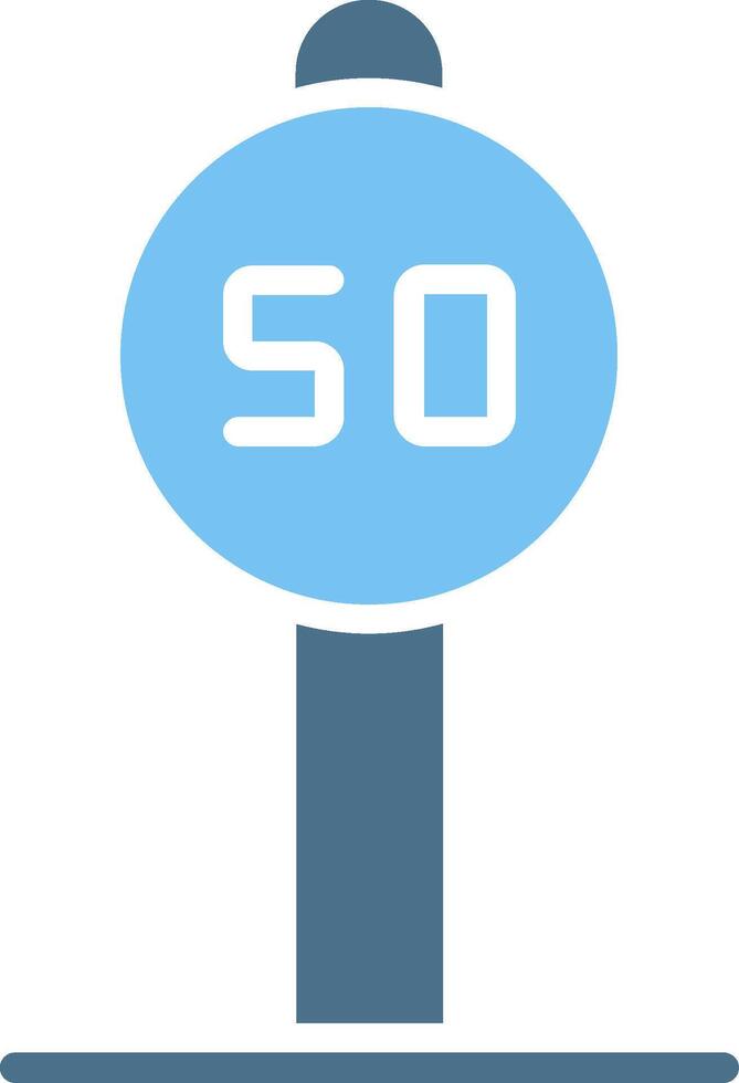 Speed Limit Glyph Two Color Icon Design vector