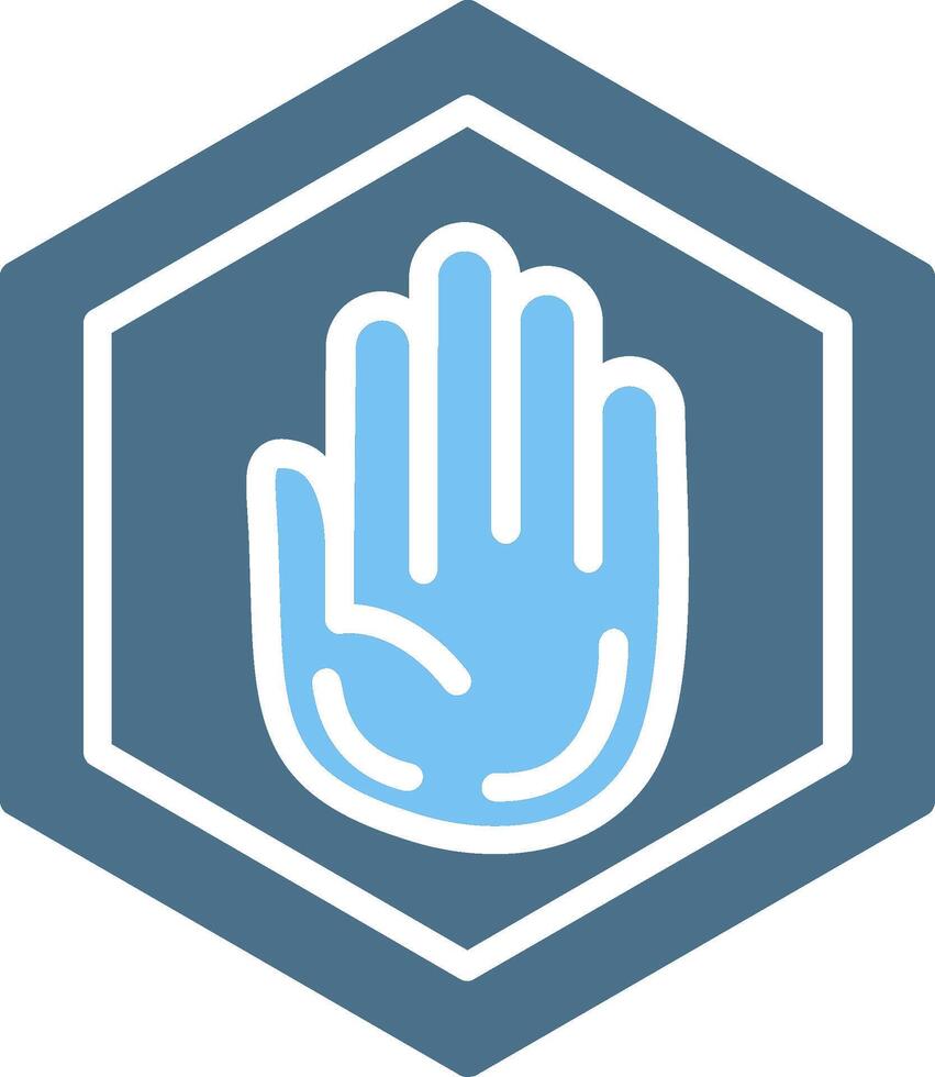 Stop Glyph Two Color Icon Design vector