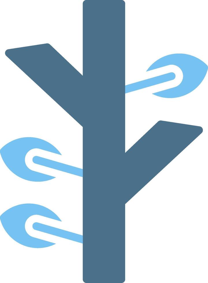 Tree Branch Glyph Two Color Icon Design vector