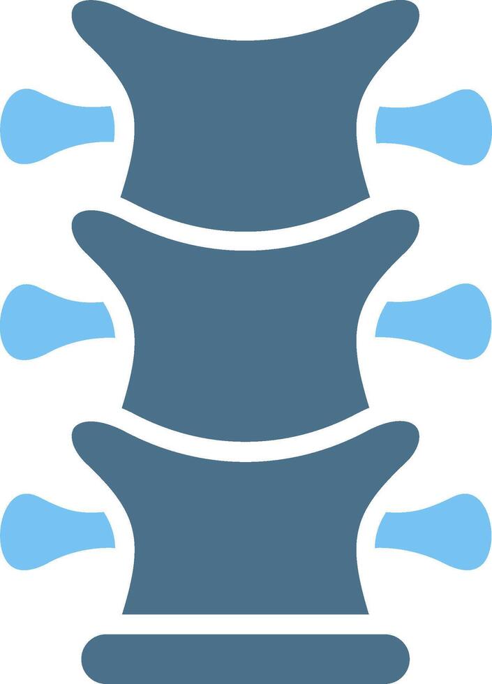 Spinal Cord Glyph Two Color Icon Design vector