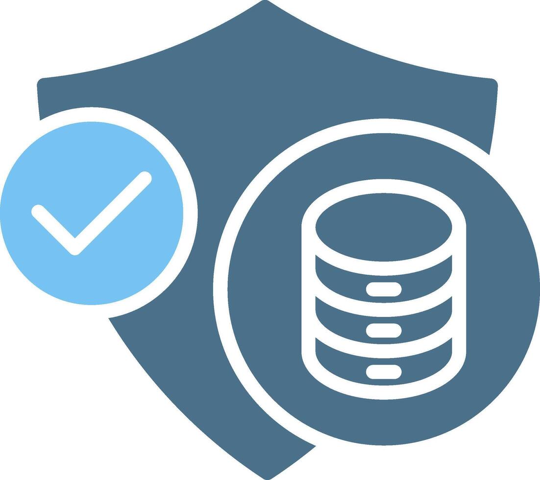 Database Security Glyph Two Color Icon Design vector