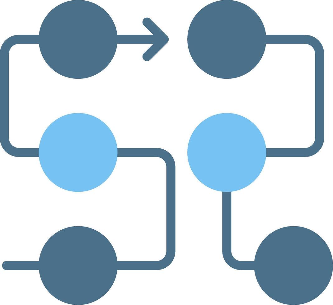 Dependencies Glyph Two Color Icon Design vector